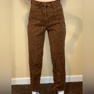 Universal Thread Brown Animal Print Jean